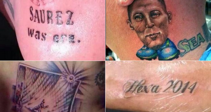 Tatueringar, Brasilien, Luis Suarez, VM, Fotbolls-VM